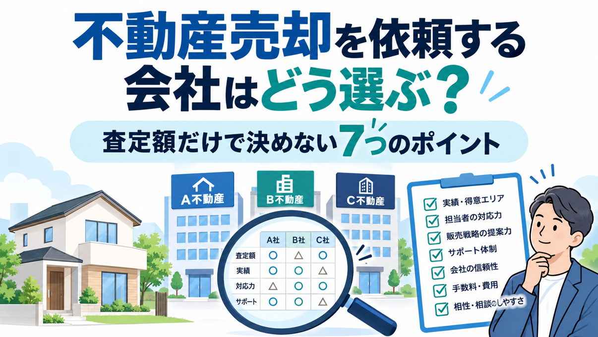 不動産売却を依頼する会社はどう選ぶ？査定額だけで決めない不動産会社選びのポイント