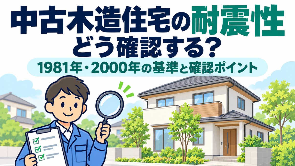  中古木造住宅の耐震性はどう確認する？1981年・2000年の基準と購入前のチェックポイント