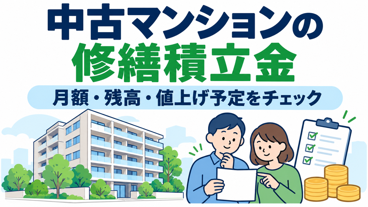 中古マンションの修繕積立金はどう見る？月額・残高・値上げ予定の確認ポイント