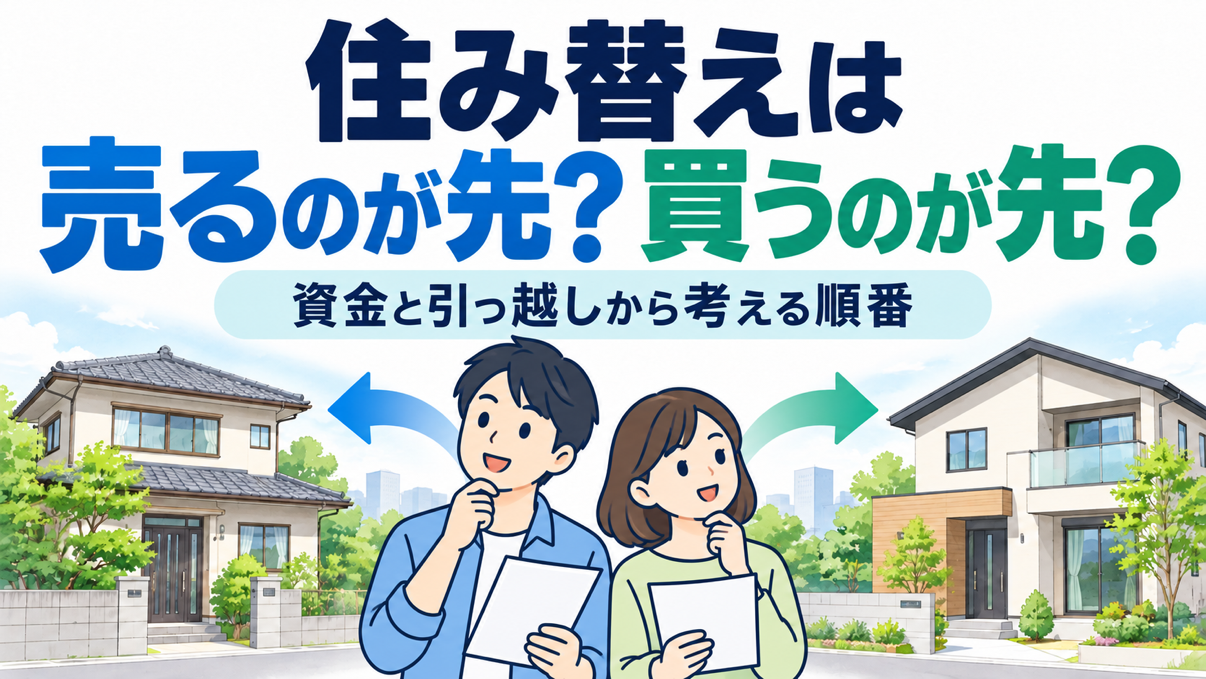 住み替えは売ってから買う？買ってから売る？資金と引っ越しから考える順番