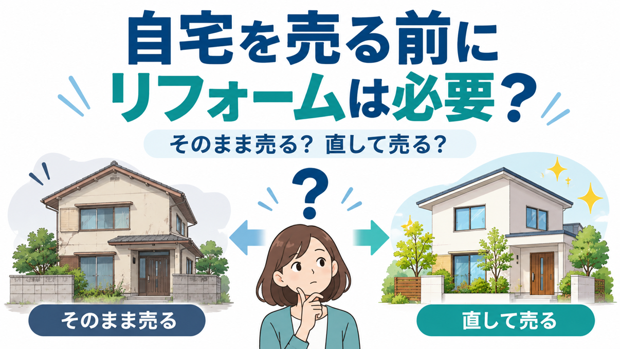 自宅を売る前にリフォームは必要？そのまま売る・直して売る判断ポイント