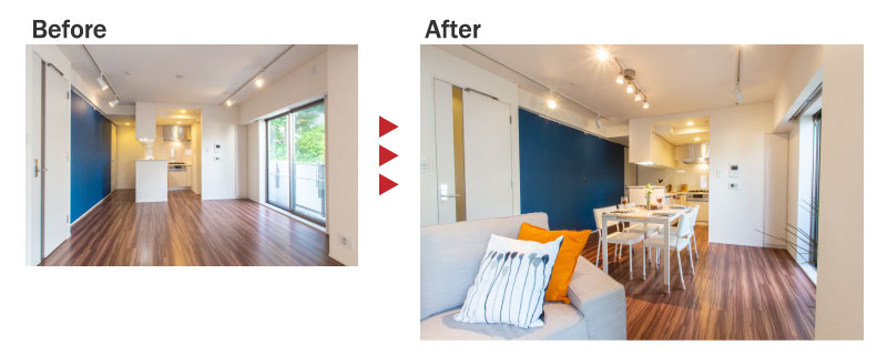マンション リフォーム 空室ステージング 1ldk から2ldkに変更後販売 ステージング事例 コラム 新築 中古物件 一戸建て マンション の購入 売却 リフォームなど 価値住宅株式会社